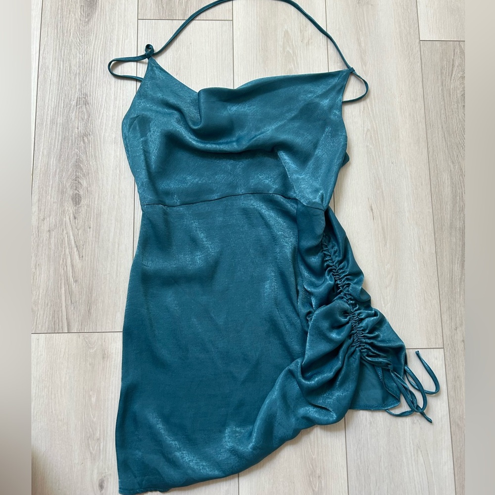 Public Desire Satin Cowl Neck Mini Dress